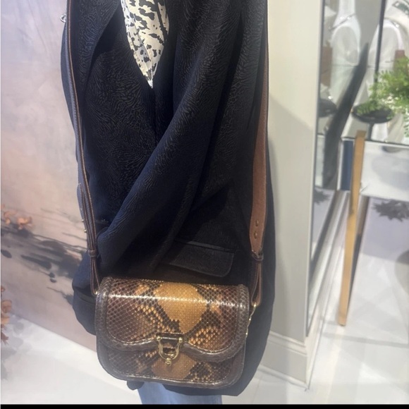 Claris Virot Handbags - Claris Virot Manon Tigers Eye Python Mini Crossbody Bag